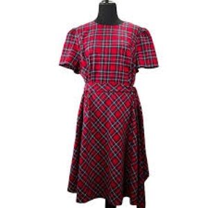 Draper James Red Plaid Women's Dress